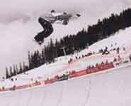 Keir Dillon in the Superpipe at the World Ski and Snowboard Festival in Whistler.
