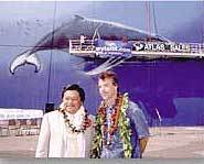 Hawaii Governor Cayetano and Wyland.