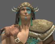 Dorn - a computer graphic closeup of a hero from Baldur's Gate Dark Alliance 2.