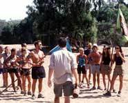 Jeff gives the teams directions.