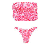 Pink apron bikini by Bare Nothing.