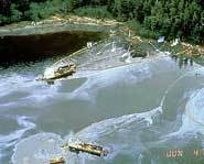 Oiled beach from Exxon spill.