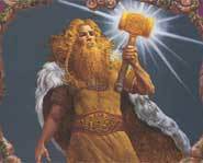 Thor the thunder god.