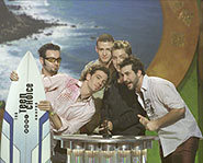 *NSYNC gets a surfboard!