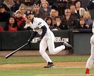 Ichiro is running away with the AL rookie of the year award.