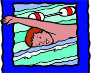 Swimming is one of the three events in a triathlon.