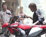 Scene from the motocross action movie, Supercross.