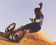 Picture of person dirtsurfing on a dirtsurfer.