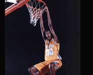Shell jams the ball