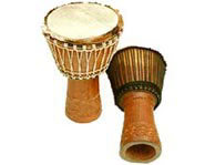 two djembe drums