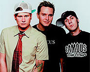 Blink-182 pranksters Tom DeLonge, Mark Hoppus and Travis Barker.