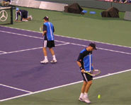 Photo of tennis playing brothers, Bob and Mike Bryan.