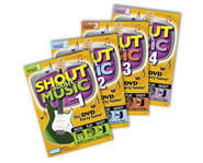 Shout About Music is a DVD trivia game with questions on songs, musicians and other musical topics.