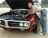 Picture of street racer, Nicole Lyons.