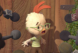 Zach Braff and Joan Cusak lend their voices to the Disney flick, Chicken Little.