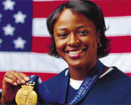 Photo of US Olympic bobsled racer, Vonetta Flowers.