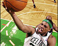 Picture of NBA basketball player, Paul Pierce of the Boston Celtics.