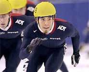 Photo of US Olympic speedskater, Apolo Ohno.