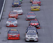 Picture of NASCAR auto race.