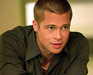 Brad Pitt in Ocean's 11. He is currently dating Angelina Jolie.