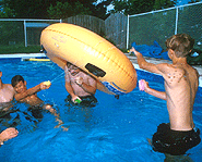 Swimming with friends on spring break.