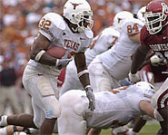 Photo of Vince Young, while playing for the University of Texas.