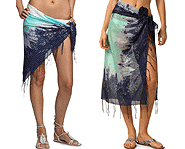 Sarongs are a great swimsuit cover-up that can be worn short or long.