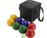 Bocce ball is a fun family game for playing at the beach.