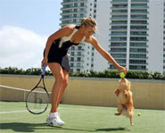 Photo of tennis star, Maria Sharapova, wearing Nike tennis gear.