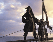 Johnny Depp stars in pirate flick Pirates of the Caribbean.