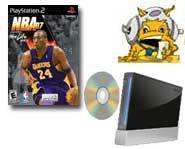 Get the scoop on free games for the Nintendo Wii and the NBA all-star o the cover of Sony
