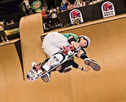 Photo of skateboarder, Cara Beth Burnside, at the X Games.