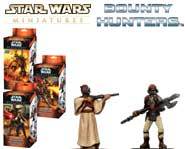 We have exclusive sneak-peek previews of the Star Wars Miniatures: Bounty Hunters huge expansion set!