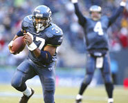 Photo of running back, Shaun Alexander, of the Seattle Seahawks.