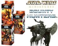 We review the horde of scum and villainy in the Star Wars Miniatures: Bounty Hunters expansion set.
