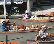 Part of the Thailand floating market.