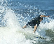 Photo of World Championship surfer, Kelly Slater.