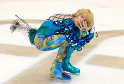 Jon Heder broke an ankle filming a skating scene in Blades of Glory.