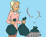 Picking up trash really stinks.
