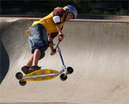 Photo of a Nextsport Fuzion Scooter in action.