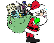 Santa Claus' sack is filled with gifts galore!