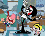 The Grim Adventures of Billy and Mandy airs on the Cartoon Network.
