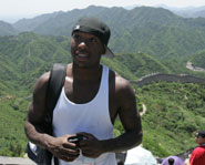 Nate Robinson at the Great Wall of China.