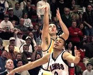 Valparaiso's Bryce Drew hits a buzzer beater in the 1998 NCAA Tournament.