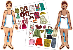 Mix and match clothes, accessories and hairstyles for hours of magnetic fun!