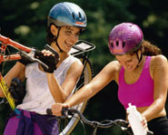 Mountain biking is a challenging and fun outdoor activity.