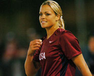 Softball superstar Jennie Finch was a member of the 2004 US Olympic Softball Team that won gold.