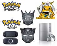 Get the 411 on the Pokemon Diamond and Pearl launch, new Transformers pictures for Xbox 360, PS3 game downloads and more!