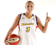 Diana Taurasi of the Phoenix Mercury is one of the WNBA's fastest rising stars.
