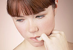 People bite their nails when they're nervous, stressed out, hungry or even bored.